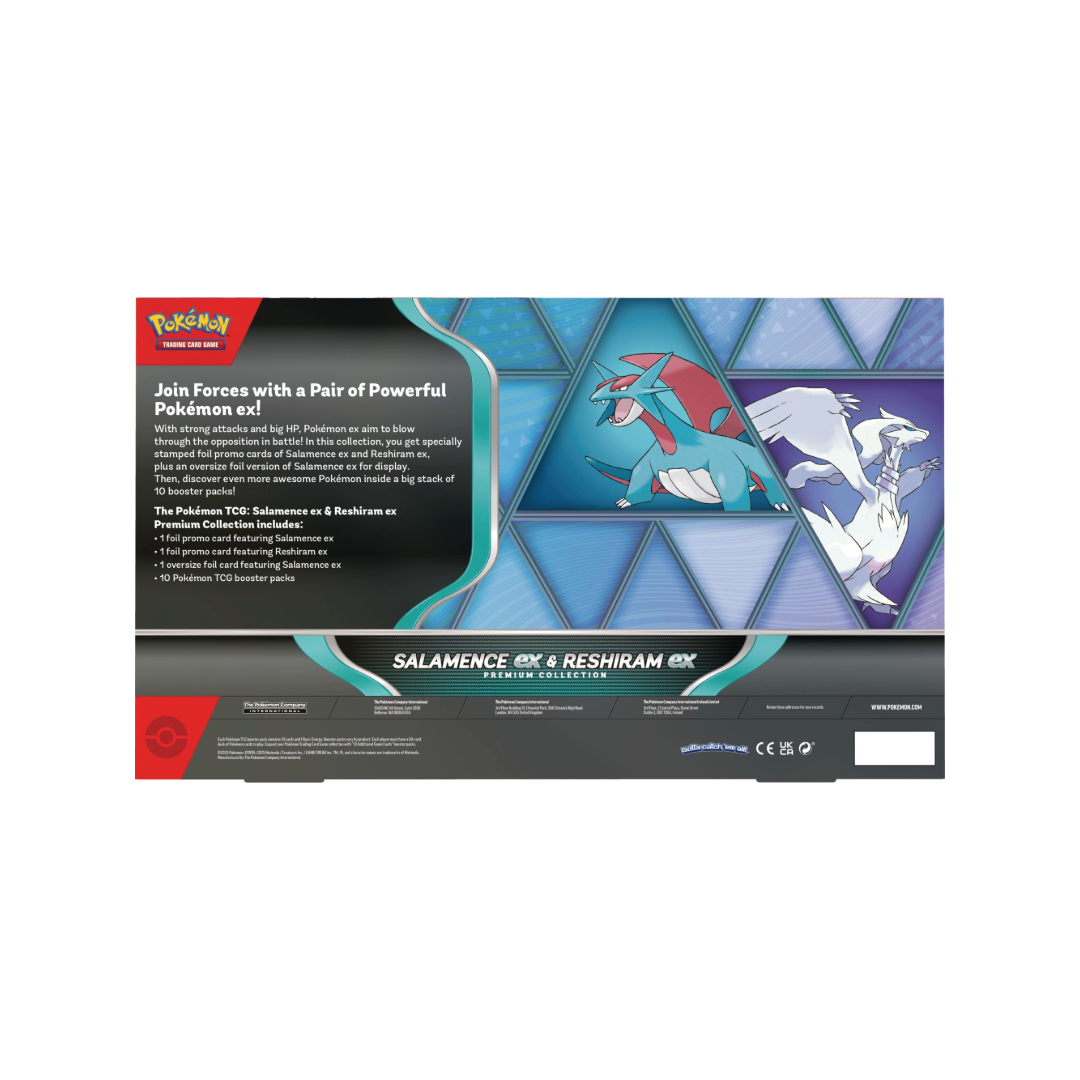 Pokemon TCG Salamance Ex & Reshiram Ex Premium Collection